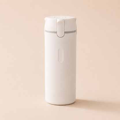 Packflow One kit dispensador viaje 4 en 1 recargable antigoteo color blanco