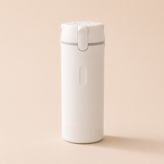 Packflow One kit dispensador viaje 4 en 1 recargable antigoteo color blanco